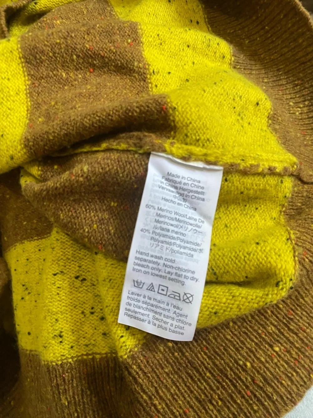 J.Crew M Wool Blend Striped Sweater